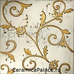 Декоративный элемент FLOWER Fondo Biancone Decoro Oro 30,5 x 30,5